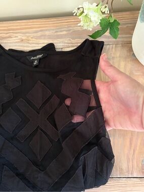 Lucky Brand Black Sleeveless Geometric Tank ✨